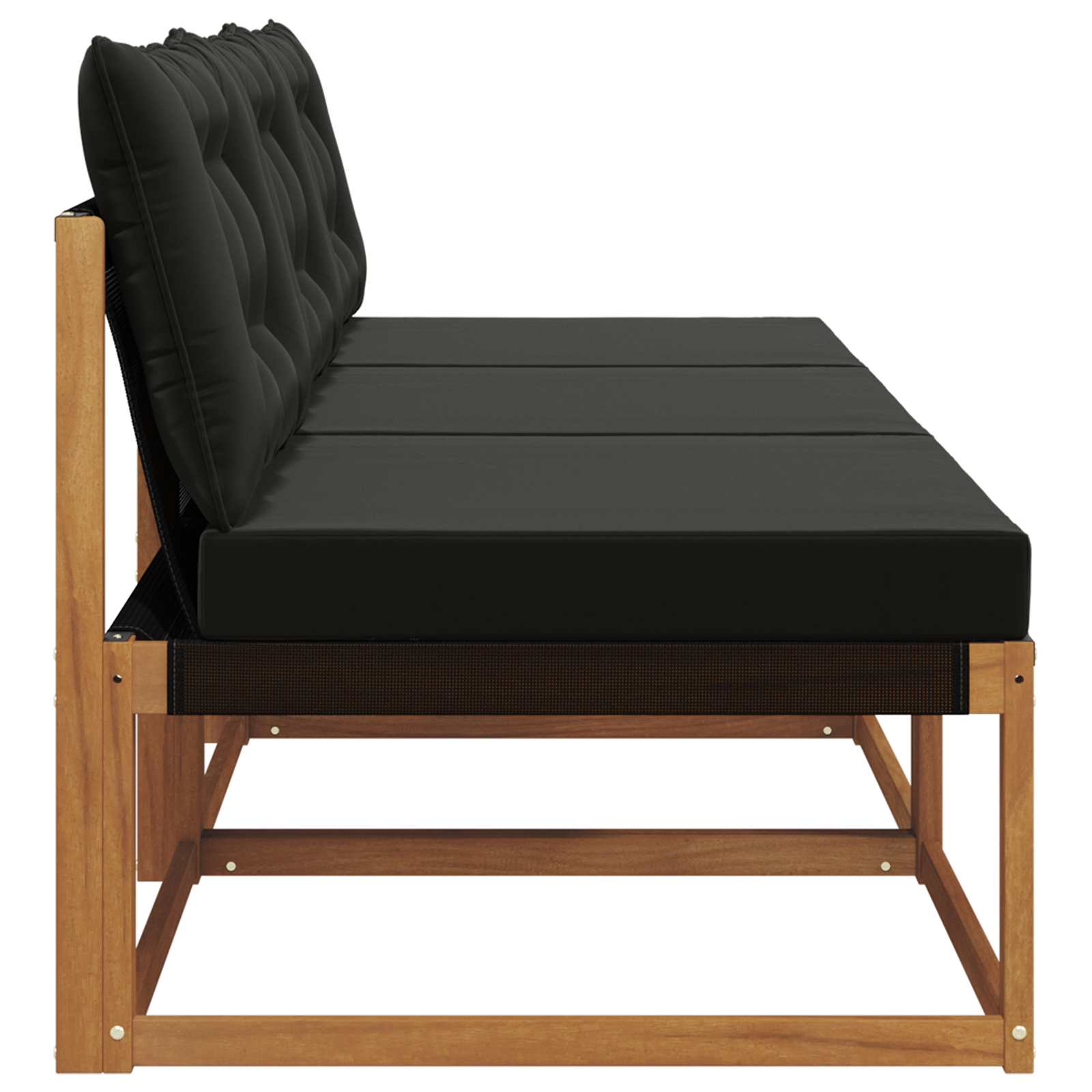 vidaXL 3 Sztuka Środkowa sofa ogrodowa Drewno akacji i tekstylen