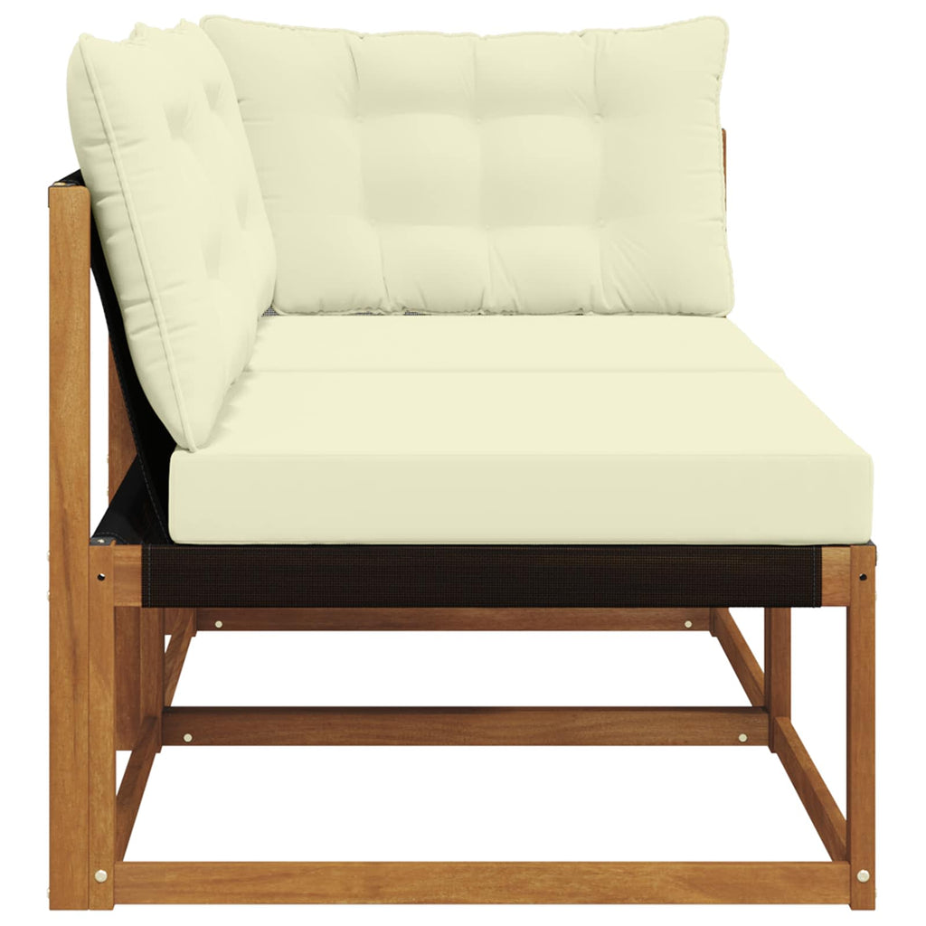 vidaXL Sofa środkowa i narożna z poduszką 2 Sztuka Naturalny