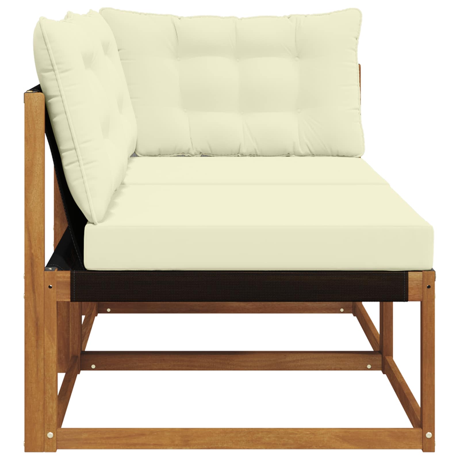 vidaXL Sofa środkowa i narożna z poduszką 2 Sztuka Naturalny
