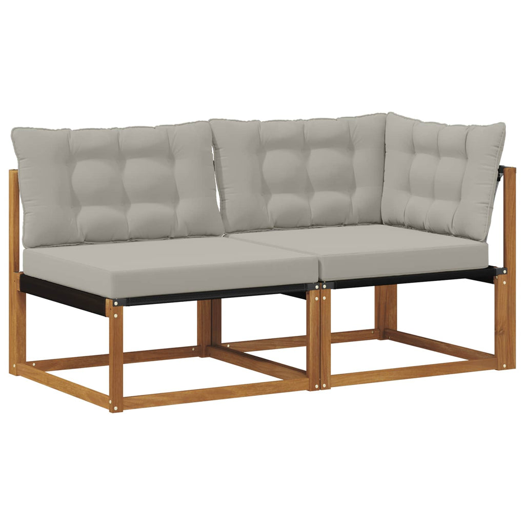 vidaXL Modułowa sofa na zewnątrz z poduszką 2 Sztuka Naturalny