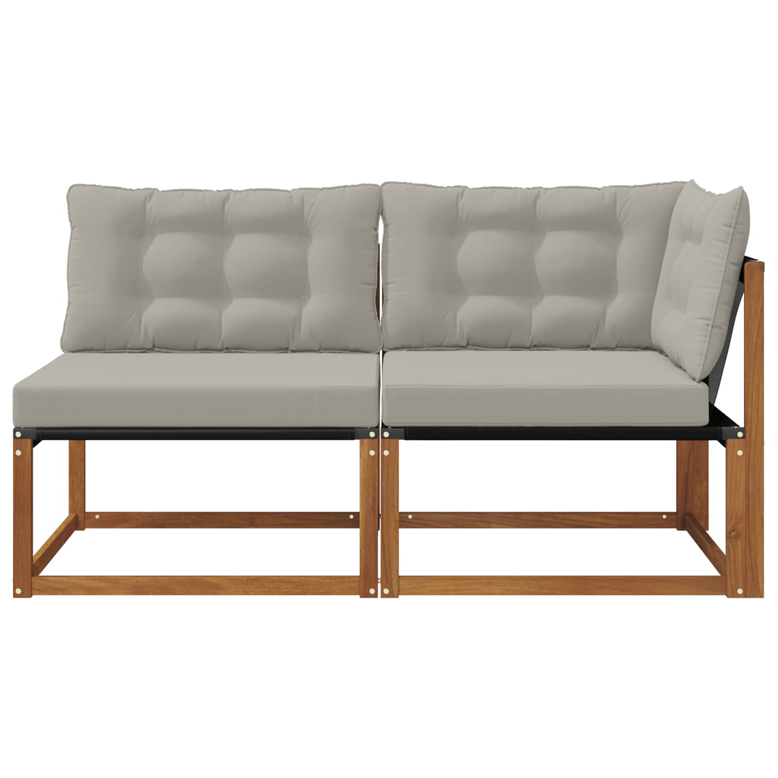 vidaXL Modułowa sofa na zewnątrz z poduszką 2 Sztuka Naturalny