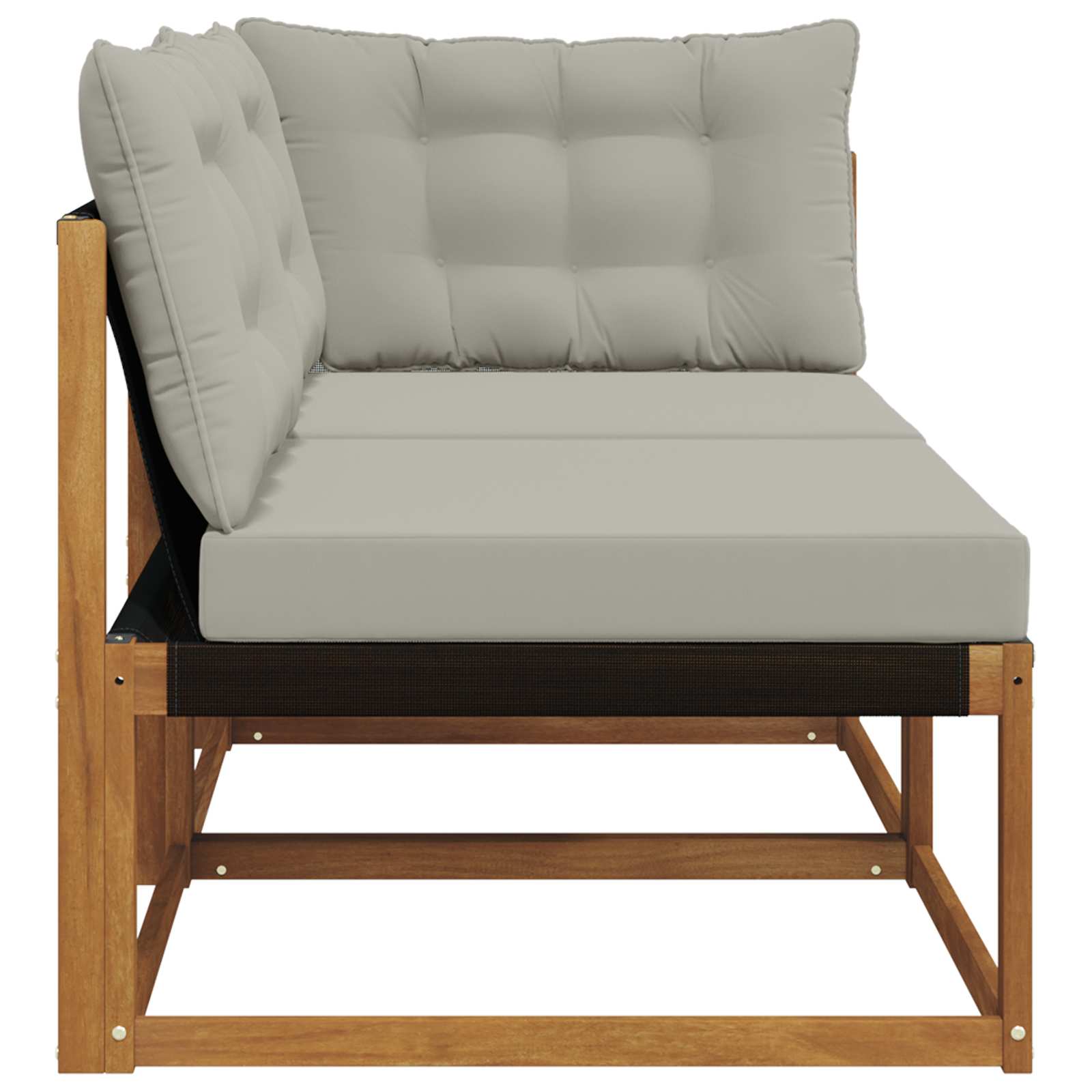 vidaXL Modułowa sofa na zewnątrz z poduszką 2 Sztuka Naturalny