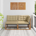 vidaXL Modułowa sofa na zewnątrz z poduszką 7 Sztuka Naturalny