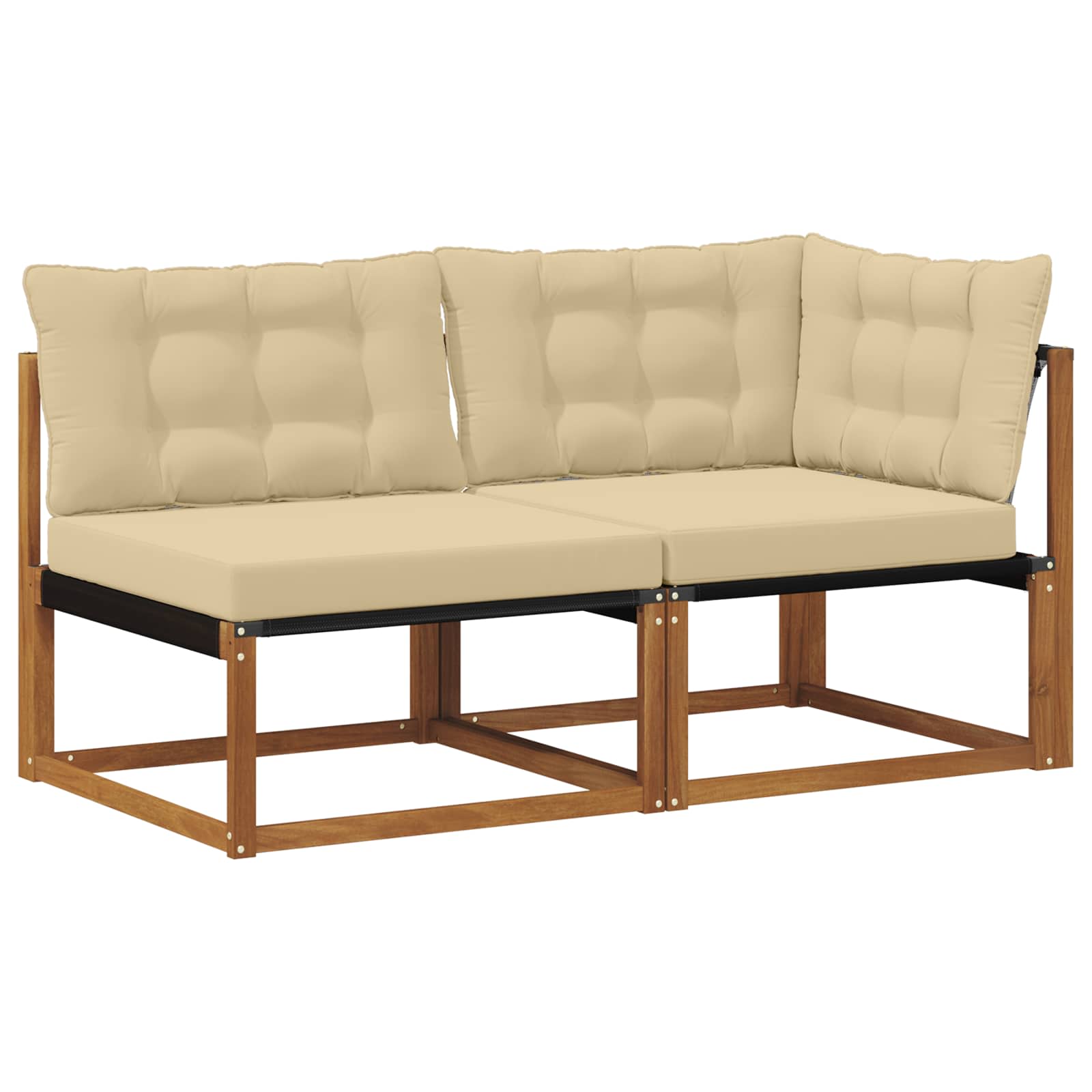 vidaXL Modułowa sofa na zewnątrz z poduszką 7 Sztuka Naturalny