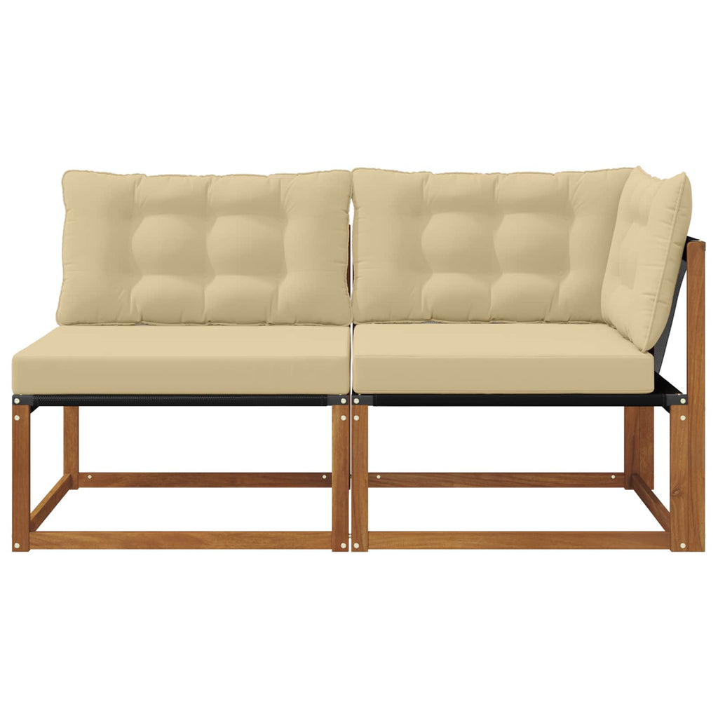 vidaXL Modułowa sofa na zewnątrz z poduszką 7 Sztuka Naturalny