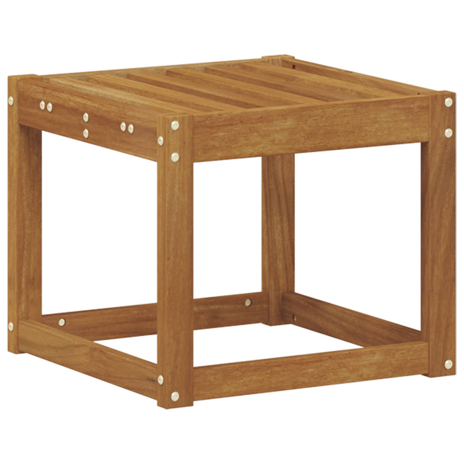 vidaXL Ławka Stołowa Naturalny 43 x 43 x 37 cm Lite Drewno Akacji