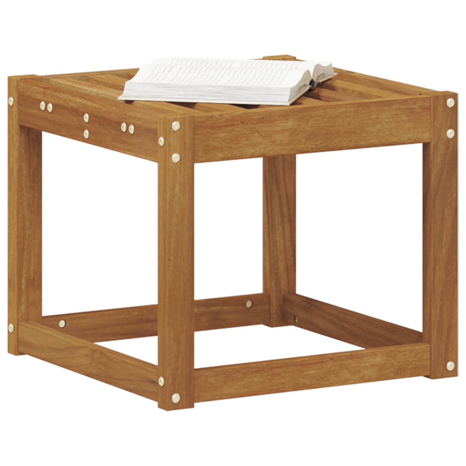 vidaXL Ławka Stołowa Naturalny 43 x 43 x 37 cm Lite Drewno Akacji