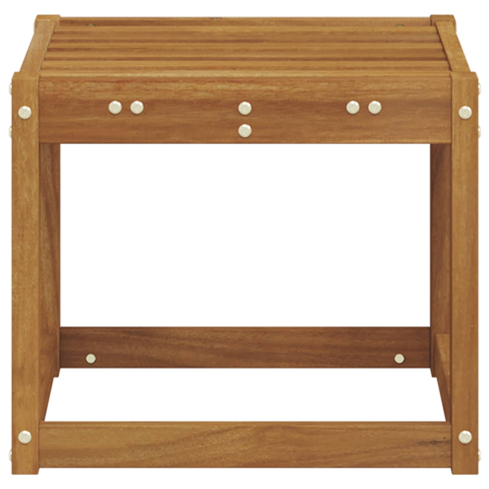 vidaXL Ławka Stołowa Naturalny 43 x 43 x 37 cm Lite Drewno Akacji