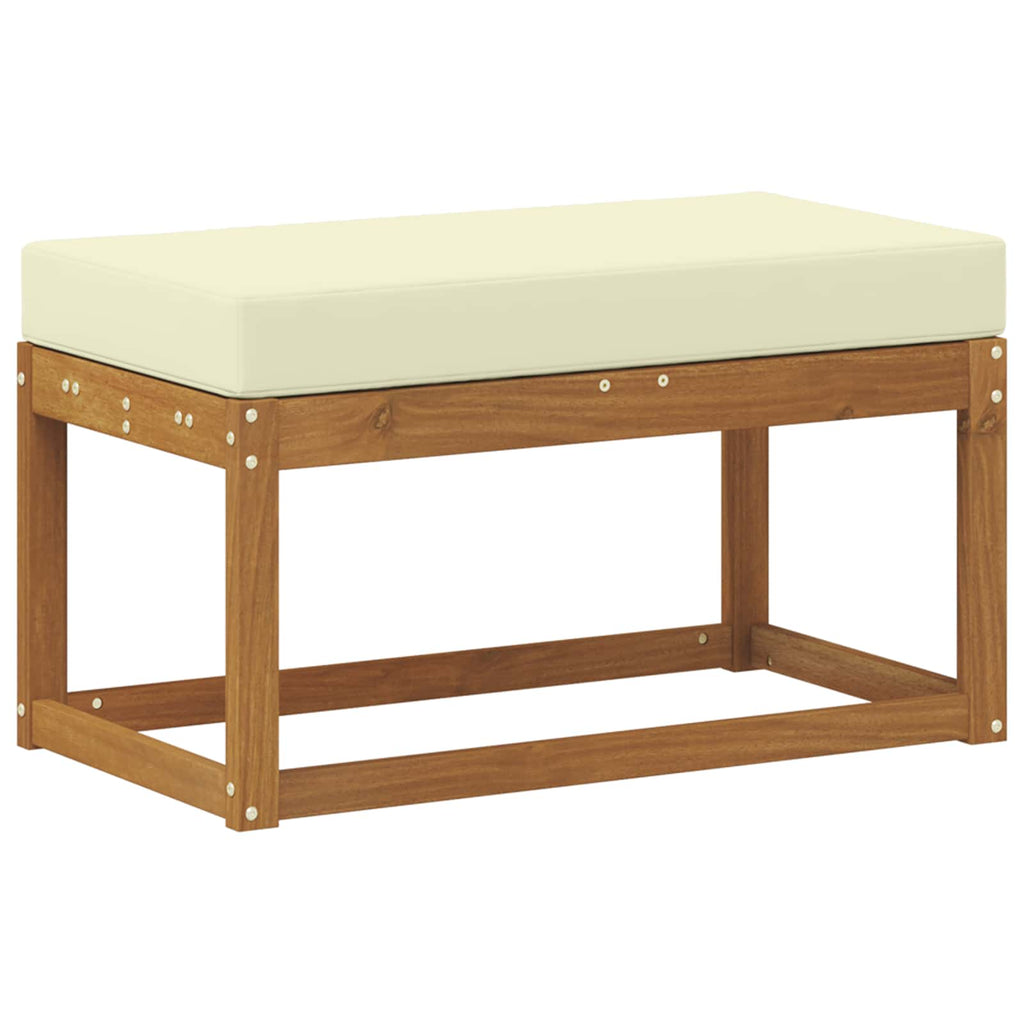 vidaXL Stoolbench na zewnątrz Naturalny i Kremowy 79 x 43 x 37 cm