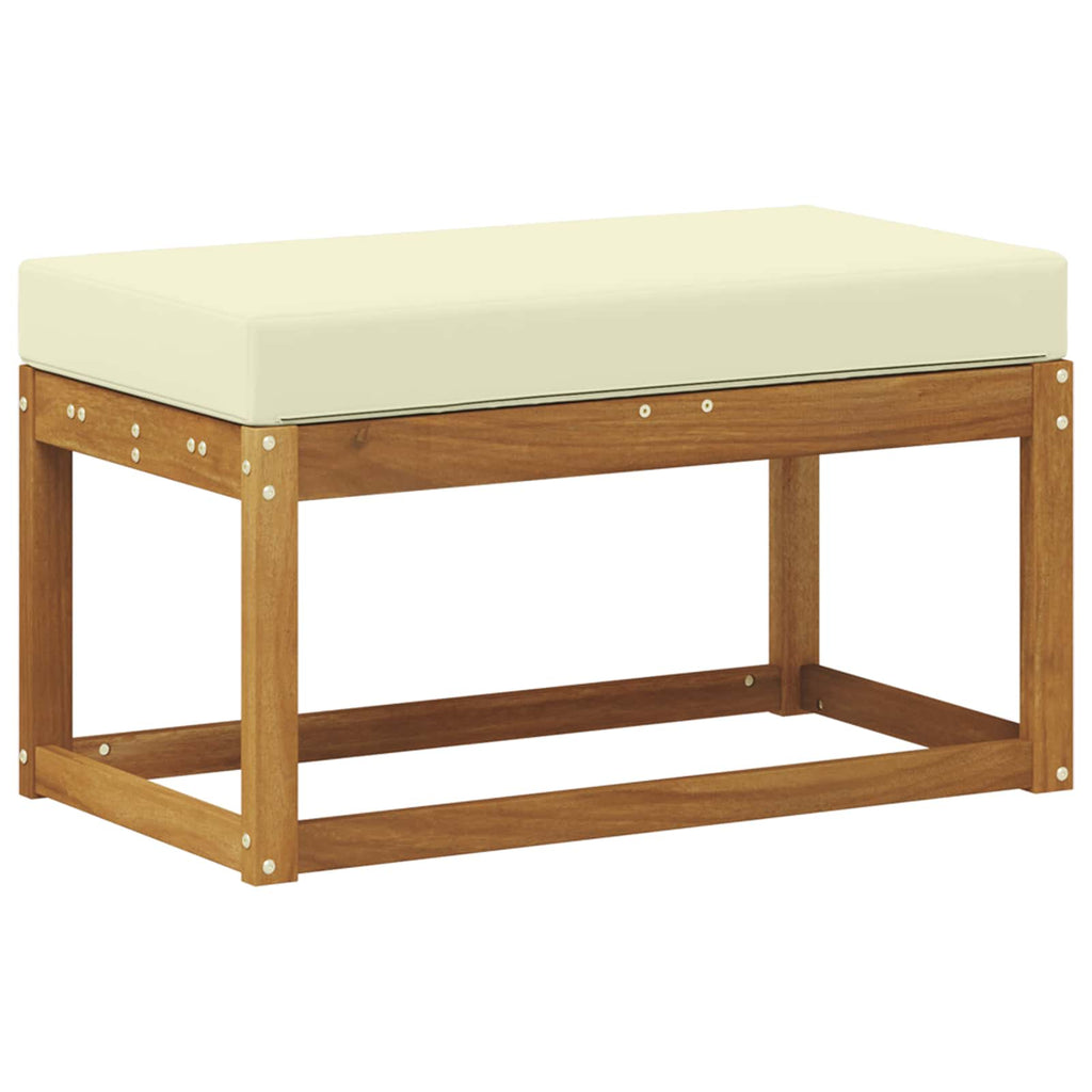 vidaXL Stoolbench na zewnątrz Naturalny i Kremowy 79 x 43 x 37 cm