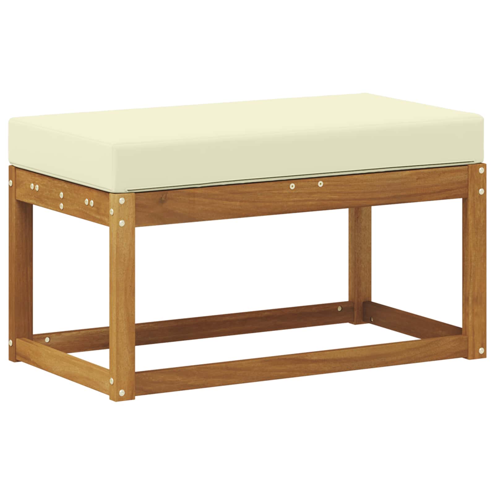 vidaXL Stoolbench na zewnątrz Naturalny i Kremowy 79 x 43 x 37 cm