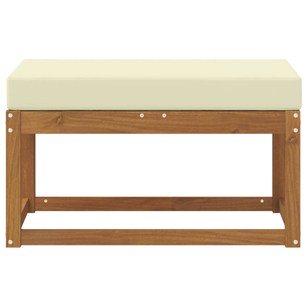 vidaXL Stoolbench na zewnątrz Naturalny i Kremowy 79 x 43 x 37 cm