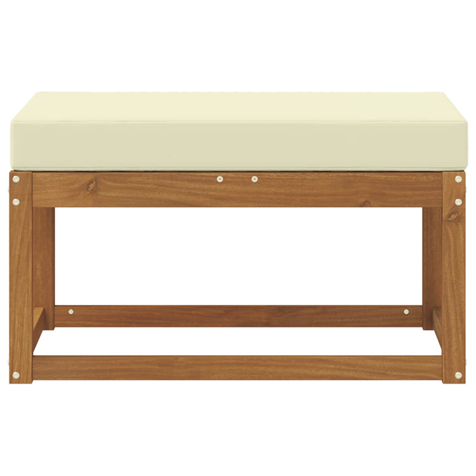 vidaXL Stoolbench na zewnątrz Naturalny i Kremowy 79 x 43 x 37 cm