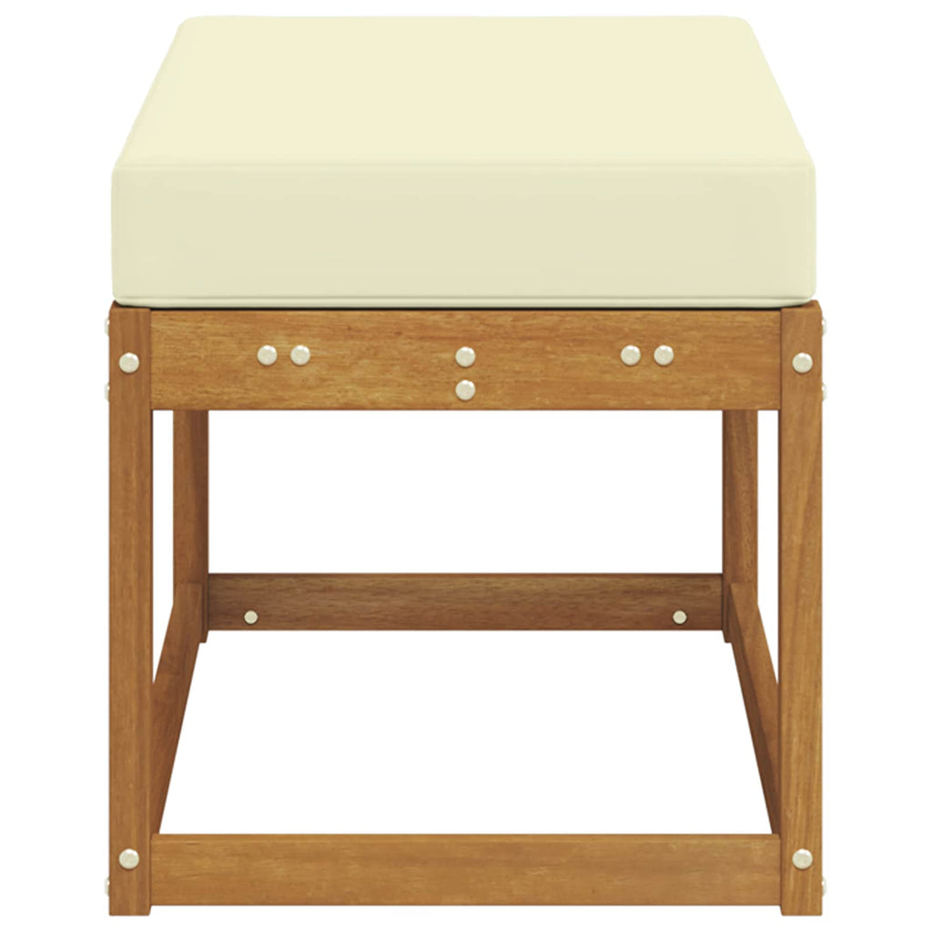 vidaXL Stoolbench na zewnątrz Naturalny i Kremowy 79 x 43 x 37 cm