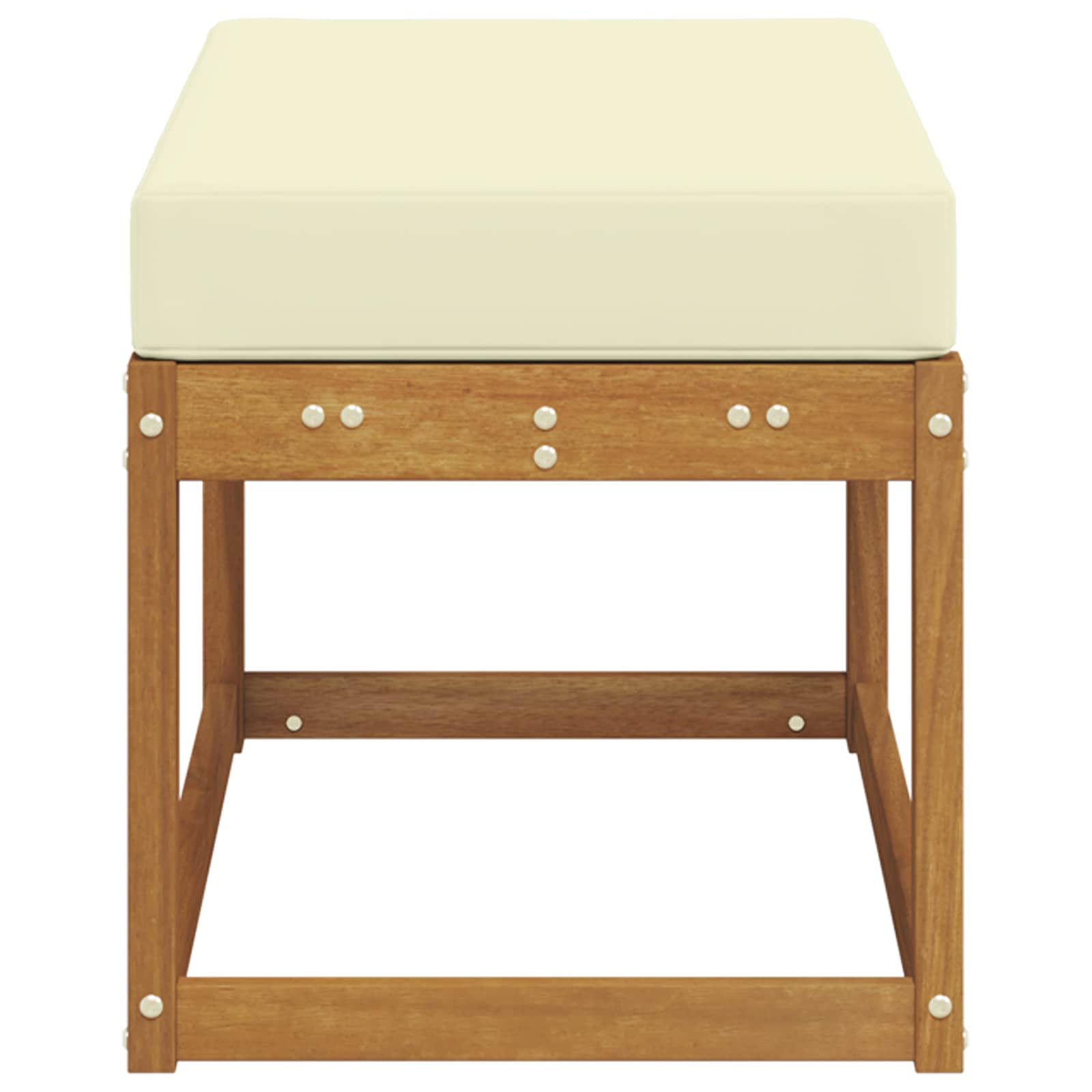 vidaXL Stoolbench na zewnątrz Naturalny i Kremowy 79 x 43 x 37 cm