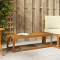 vidaXL Stołek Ławka na Zewnątrz Naturalny 115 x 43 x 37 cm