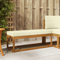 vidaXL Stoolbench na zewnątrz Naturalny i Kremowy 115 x 43 x 45 cm
