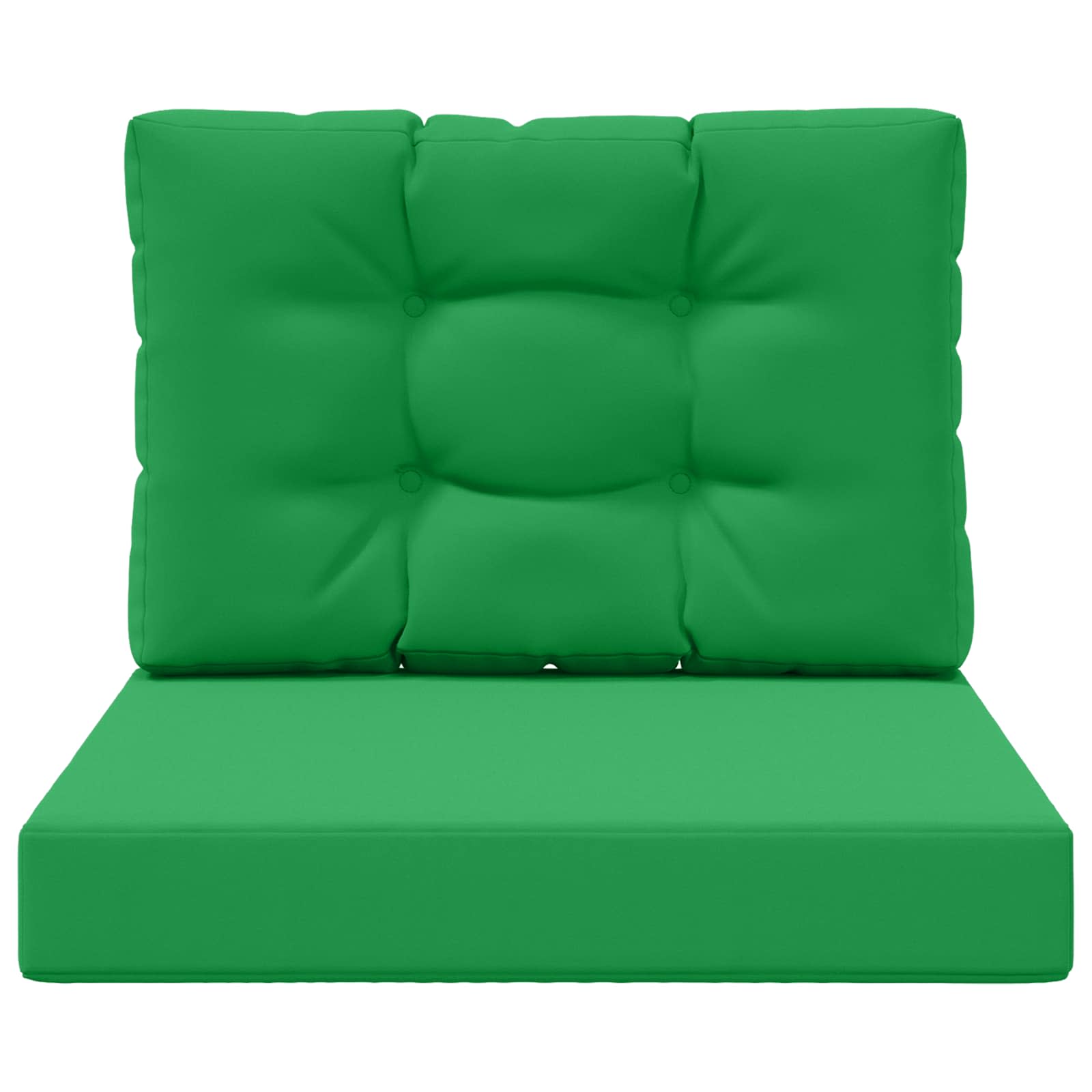 vidaXL Poduszka do sofy na zewnątrz 2 pcs Zielony Poliester