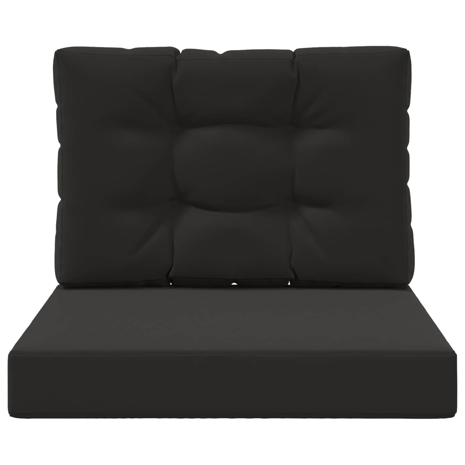 vidaXL Poduszka do sofy na zewnątrz 2 pcs Czarny Poliester