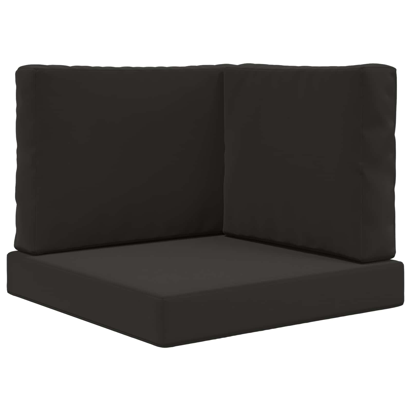 vidaXL Poduszka do sofy na zewnątrz 3 pcs Czarny Poliester