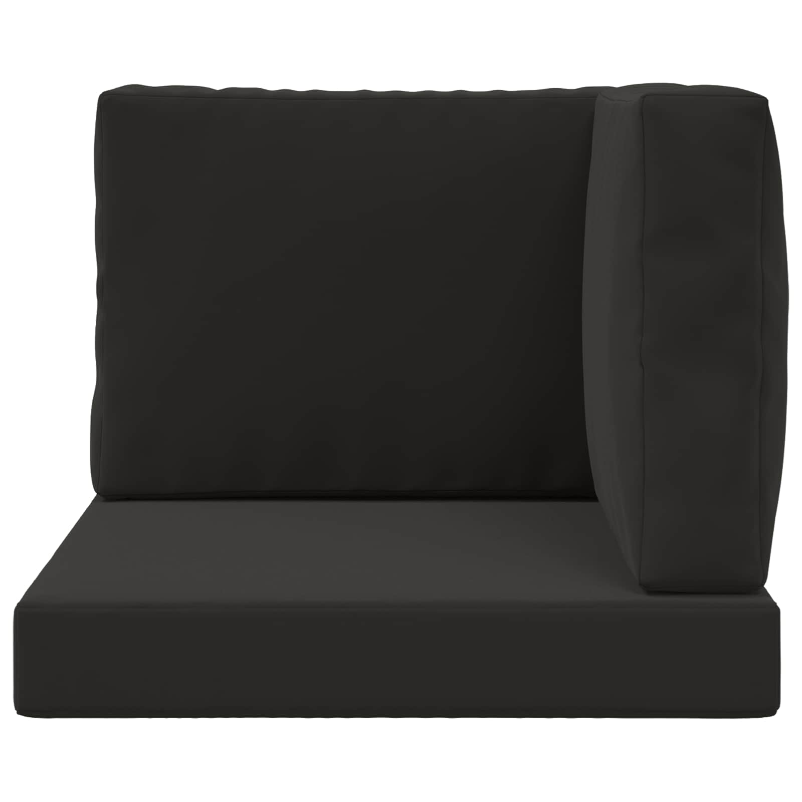 vidaXL Poduszka do sofy na zewnątrz 3 pcs Czarny Poliester