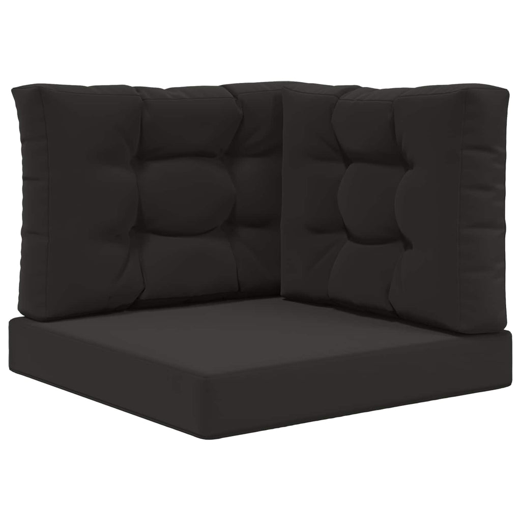 vidaXL Poduszka do sofy na zewnątrz 3 pcs Czarny Poliester