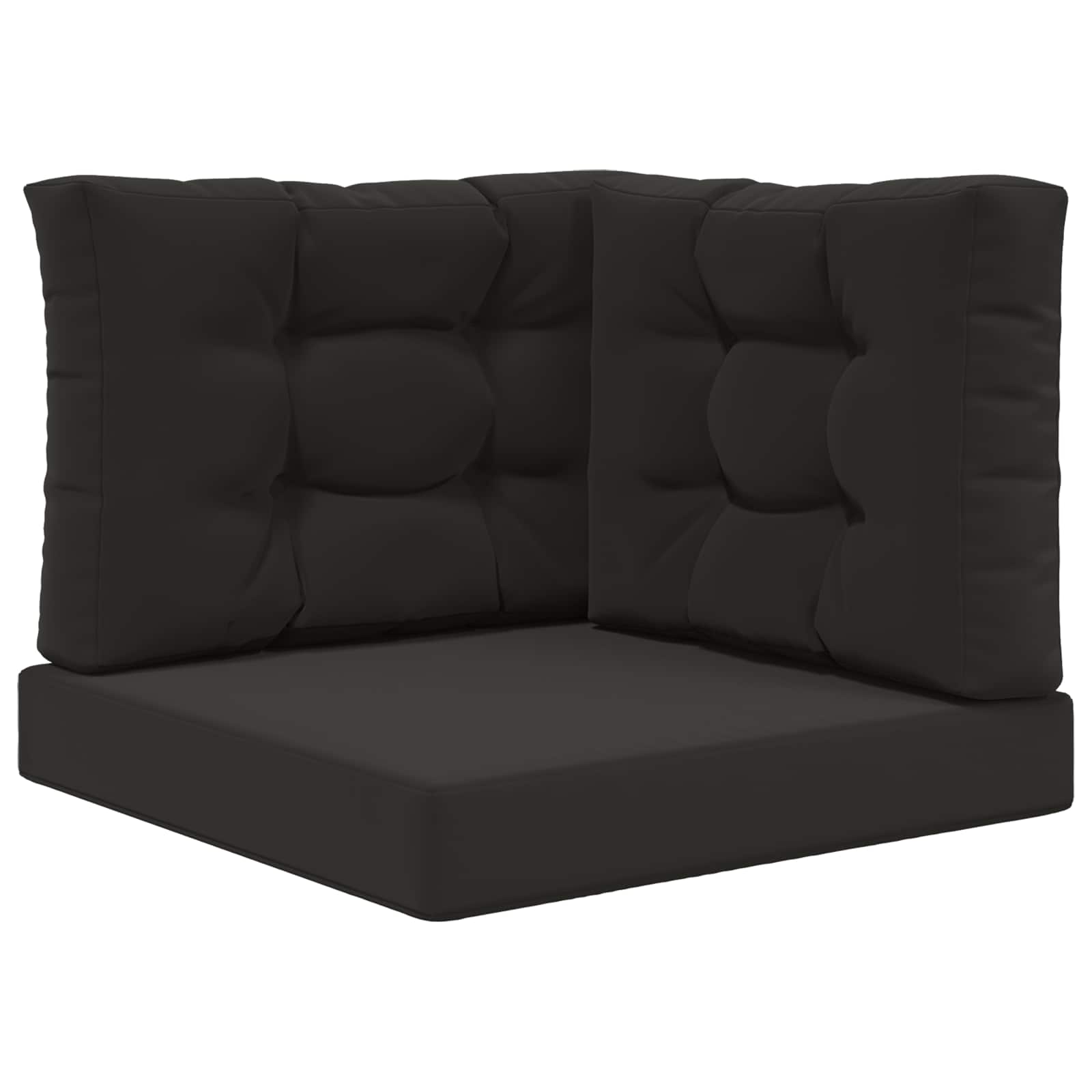 vidaXL Poduszka do sofy na zewnątrz 3 pcs Czarny Poliester