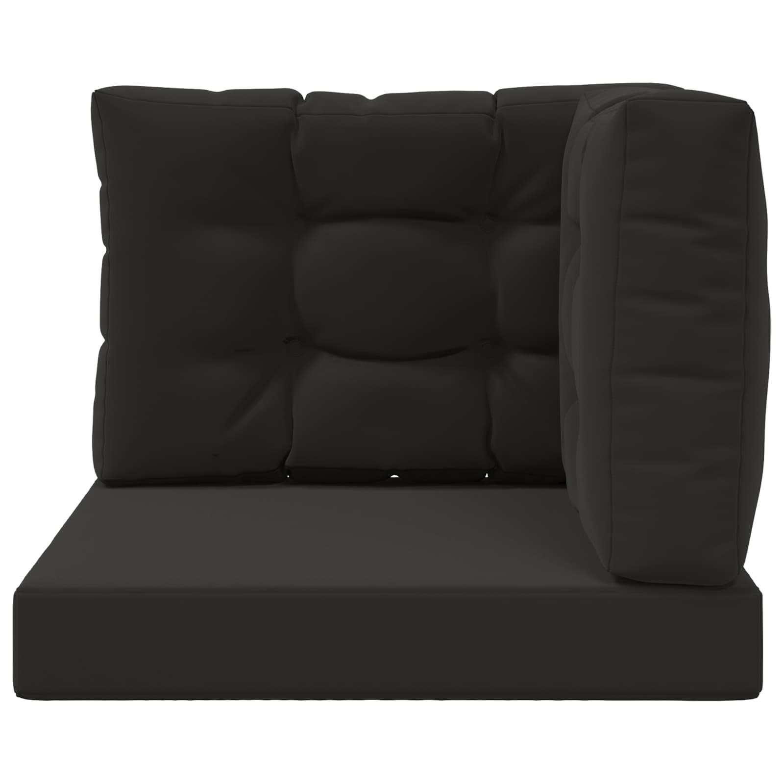 vidaXL Poduszka do sofy na zewnątrz 3 pcs Czarny Poliester