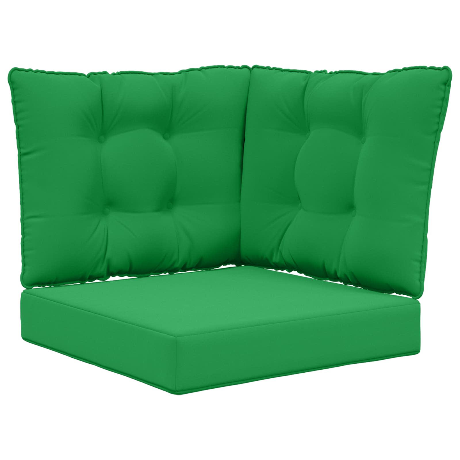 vidaXL Poduszka do sofy na zewnątrz 3 pcs Zielony Poliester