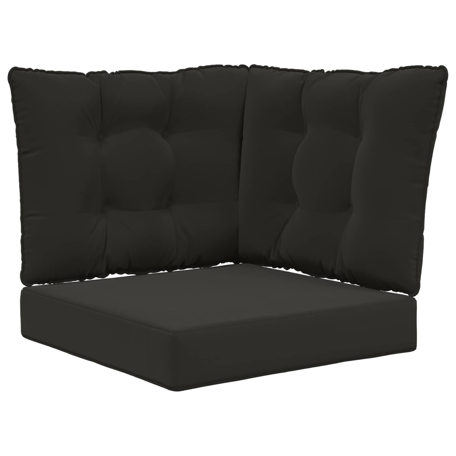 vidaXL Poduszka do sofy na zewnątrz 3 pcs Czarny Poliester