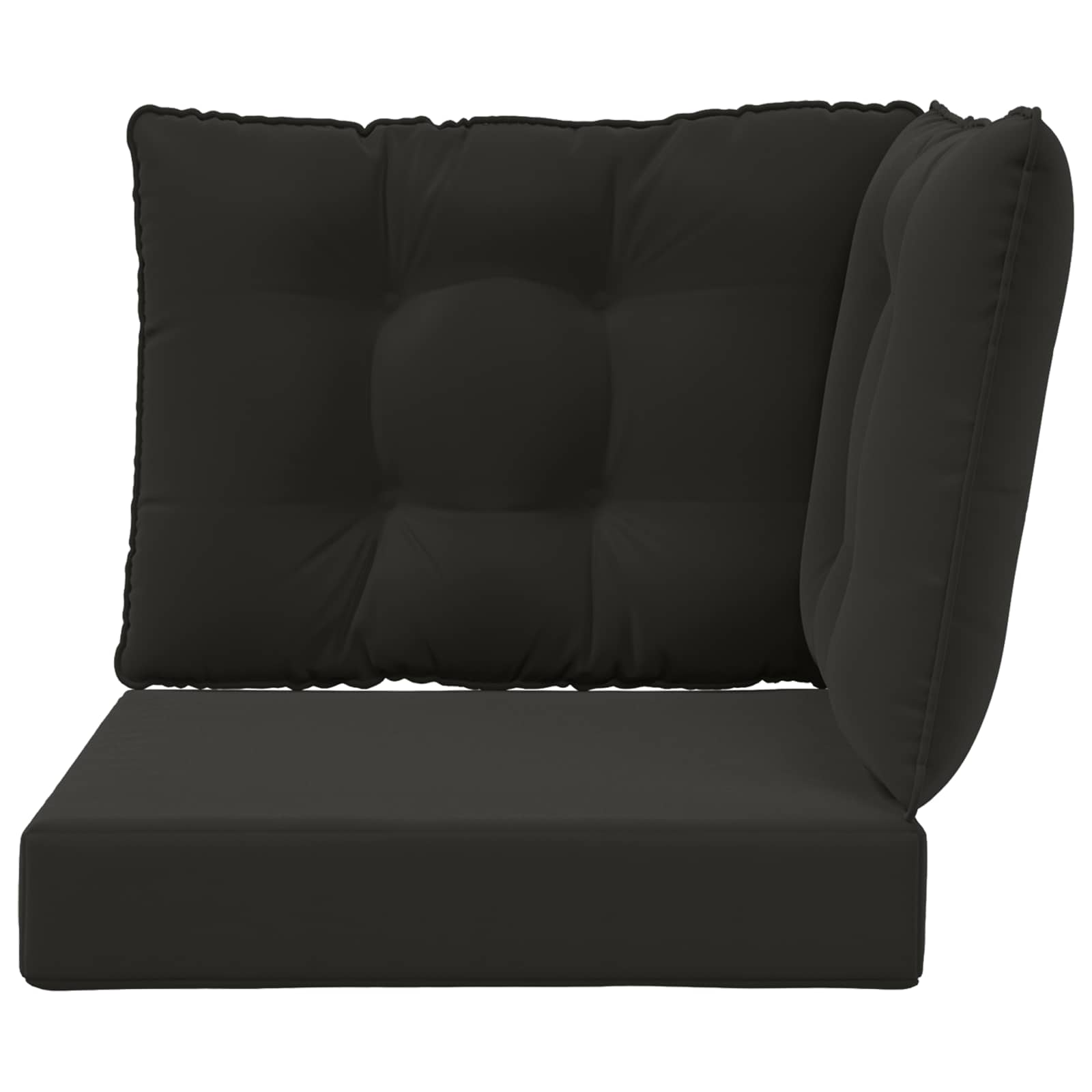 vidaXL Poduszka do sofy na zewnątrz 3 pcs Czarny Poliester