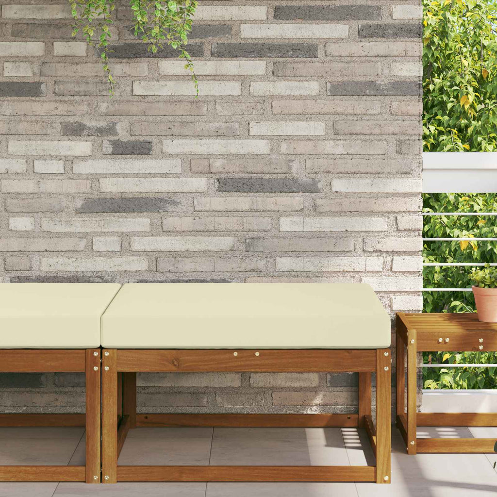 vidaXL Poduszka do sofy na zewnątrz Kremowy 80 x 80 x 8 cm Poliester