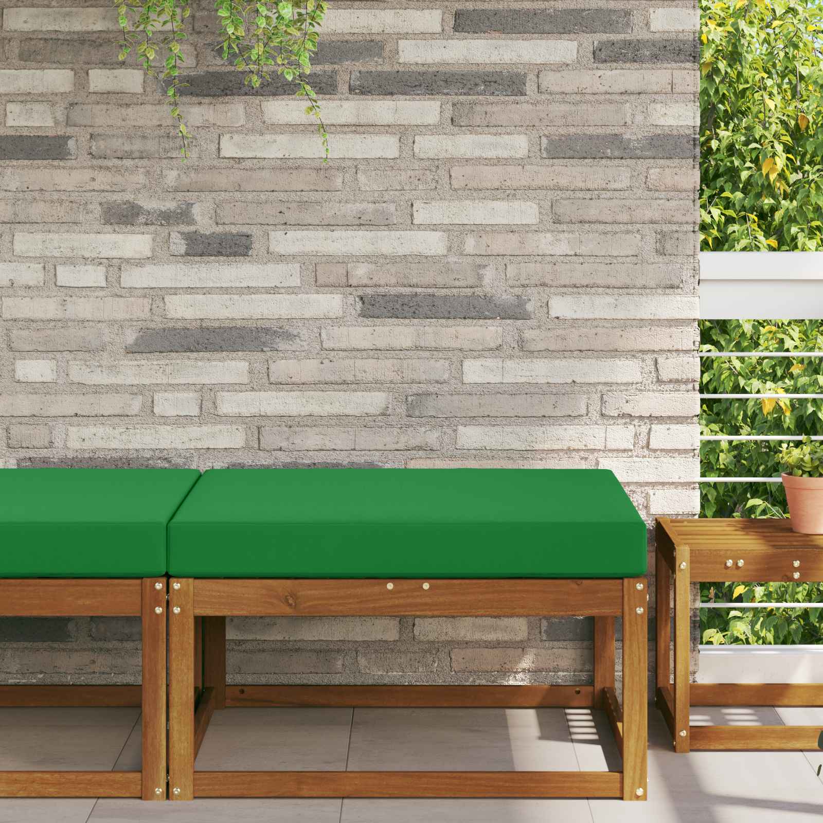vidaXL Poduszka do sofy na zewnątrz Zielony 80 x 80 x 8 cm Poliester