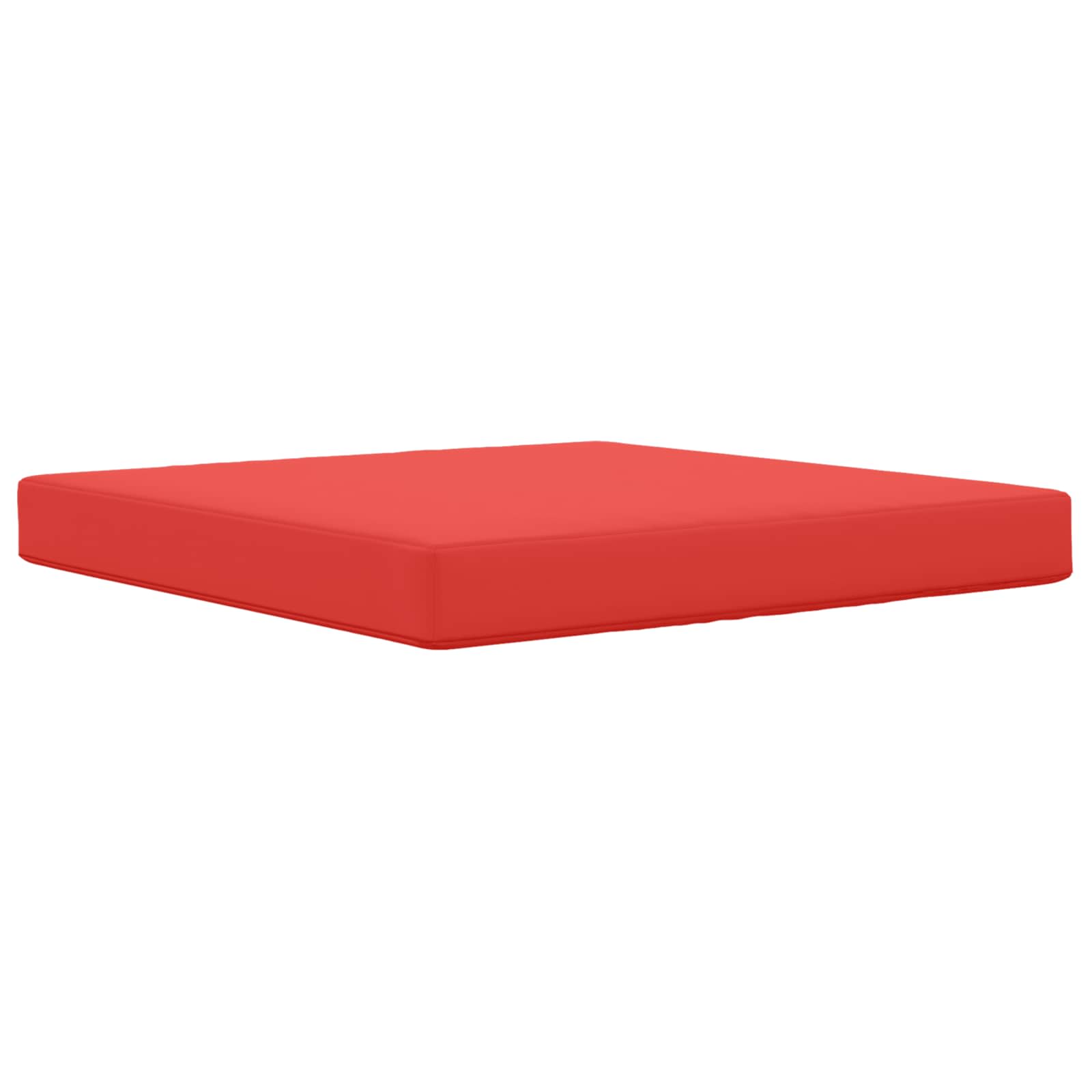 vidaXL Poduszka do sofy na zewnątrz Czerwony 80 x 80 x 8 cm Poliester