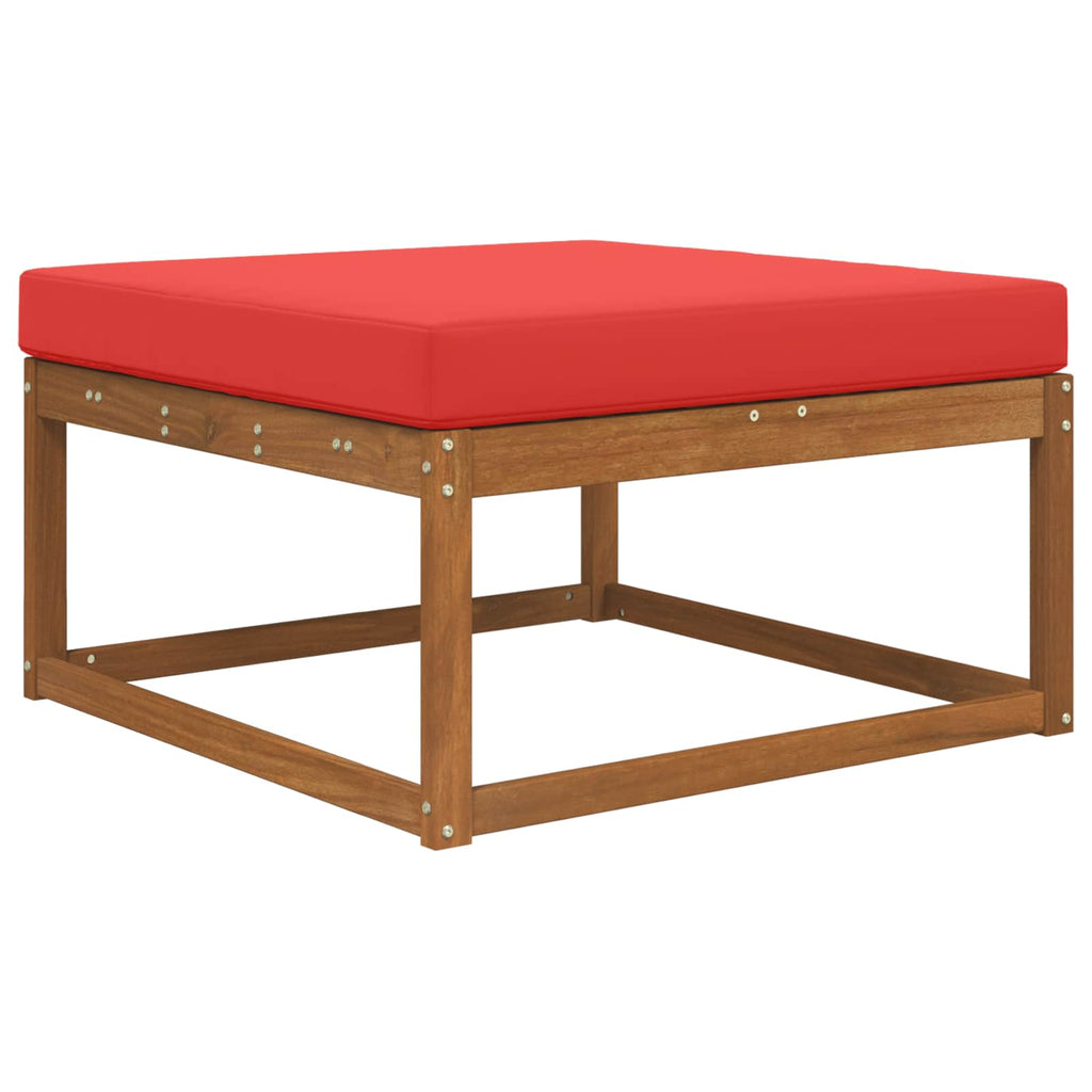 vidaXL Poduszka do sofy na zewnątrz Czerwony 80 x 80 x 8 cm Poliester