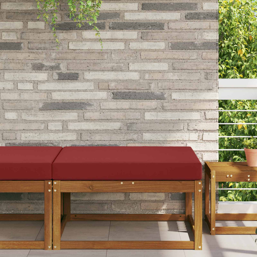 vidaXL Poduszka do sofy na zewnątrz czerwone wino 80 x 80 x 8 cm