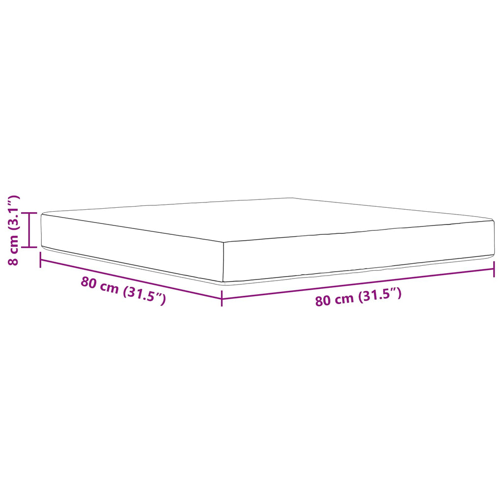 vidaXL Poduszka do sofy na zewnątrz Poliester czerwone wino 80 x 80 cm