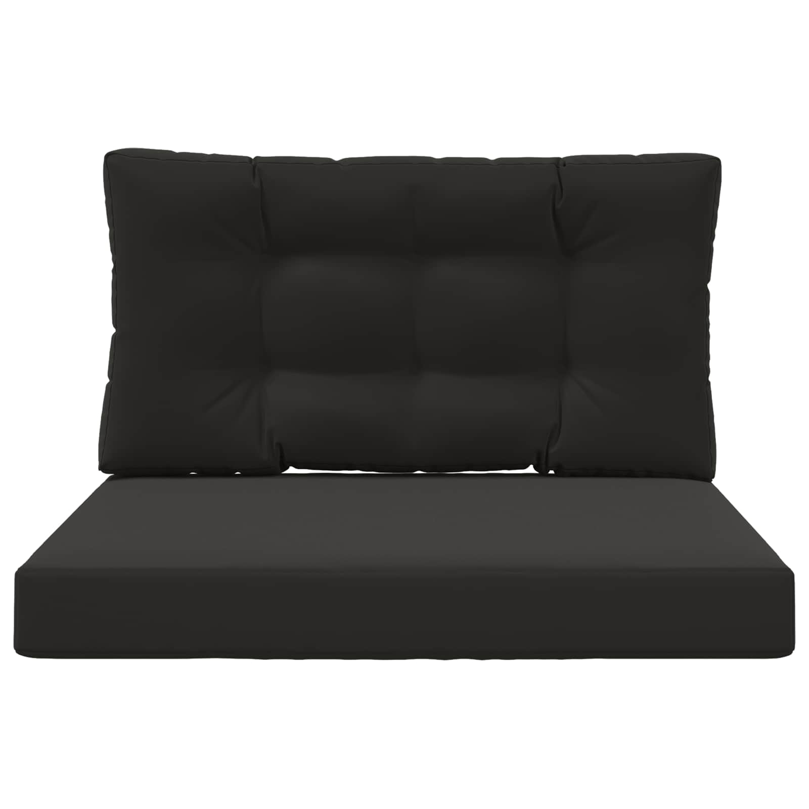 vidaXL Poduszka do sofy na zewnątrz 2 pcs Czarny Poliester