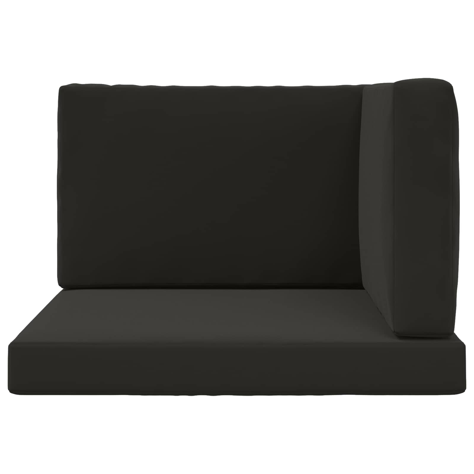 vidaXL Poduszka do sofy na zewnątrz 3 pcs Czarny Poliester