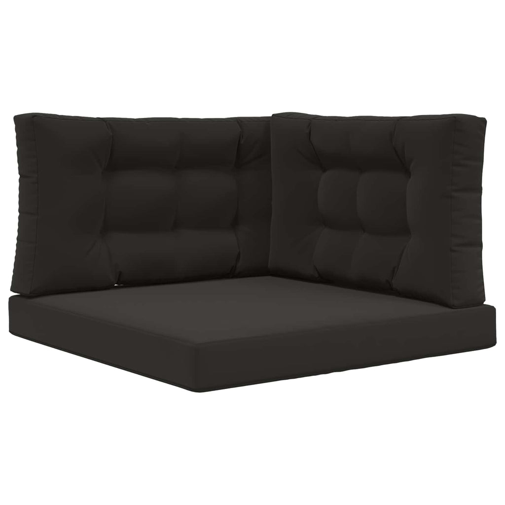 vidaXL Poduszka do sofy na zewnątrz 3 pcs Czarny Poliester