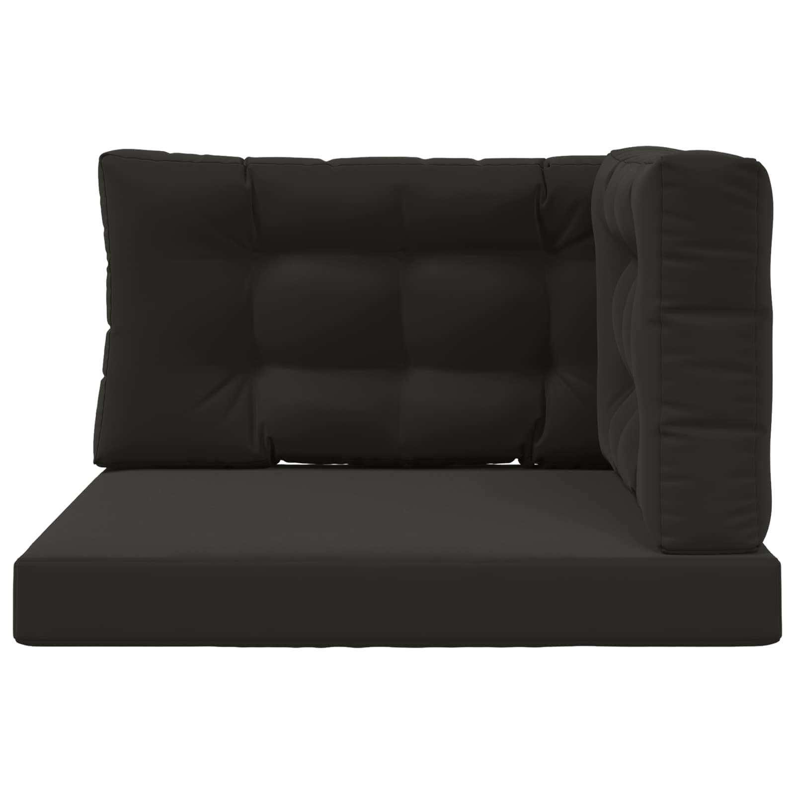 vidaXL Poduszka do sofy na zewnątrz 3 pcs Czarny Poliester