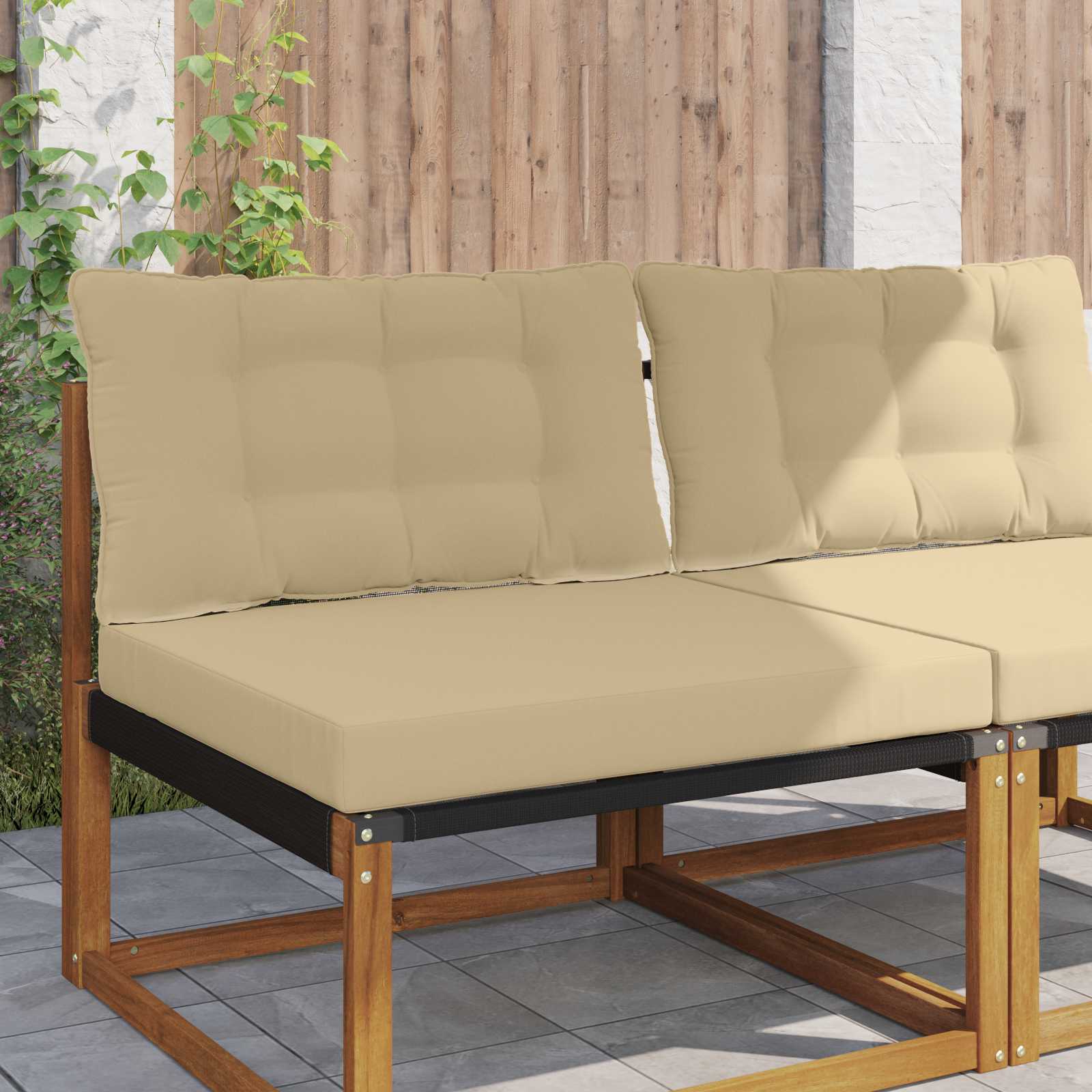 vidaXL Poduszka do sofy na zewnątrz 2 pcs Beżowy Poliester