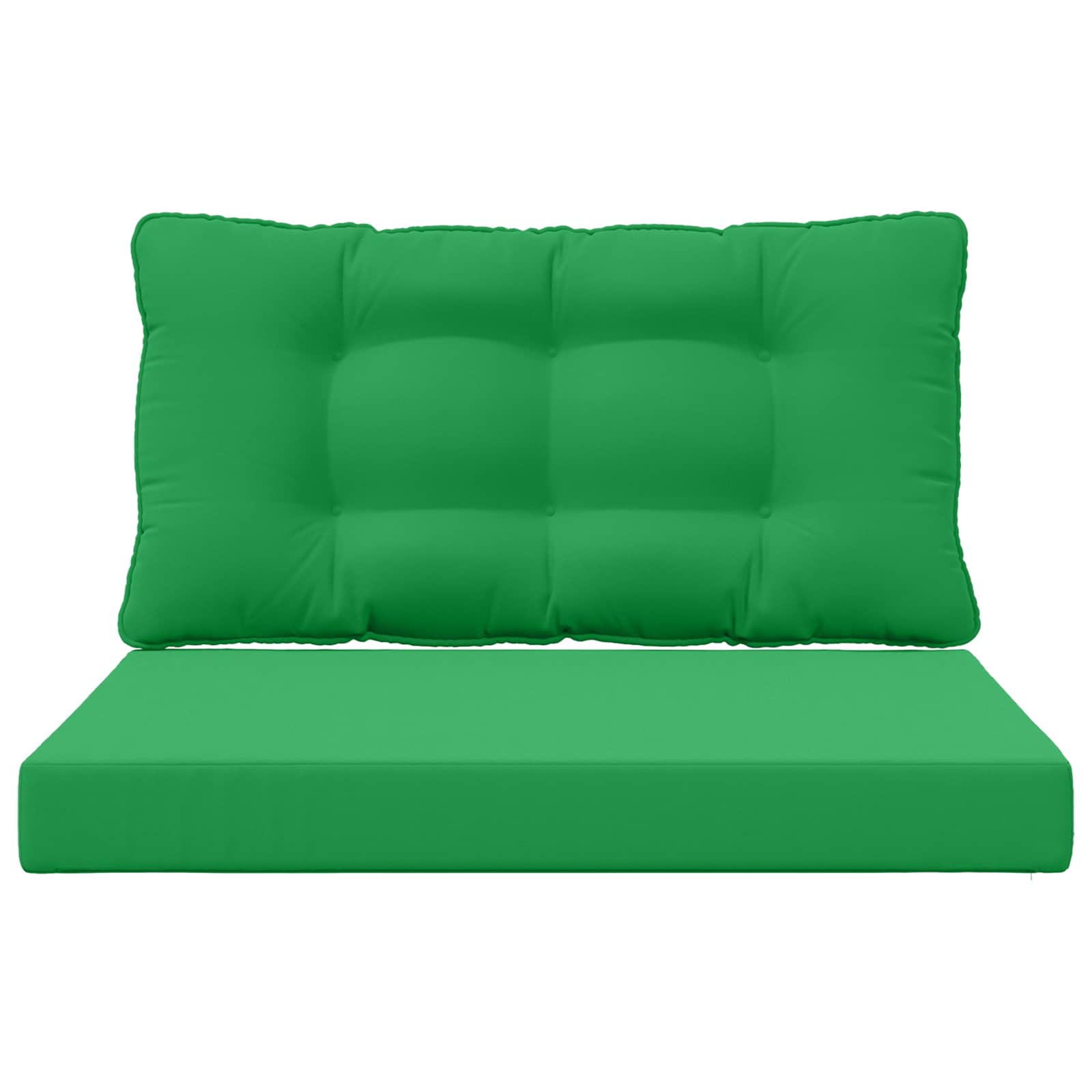 vidaXL Poduszka do sofy na zewnątrz 2 pcs Zielony Poliester