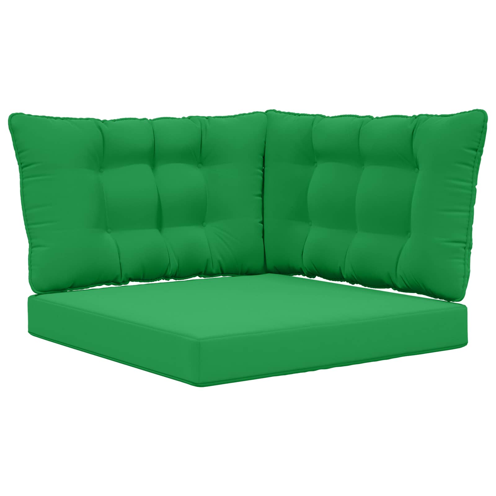 vidaXL Poduszka do sofy na zewnątrz 3 pcs Zielony Poliester
