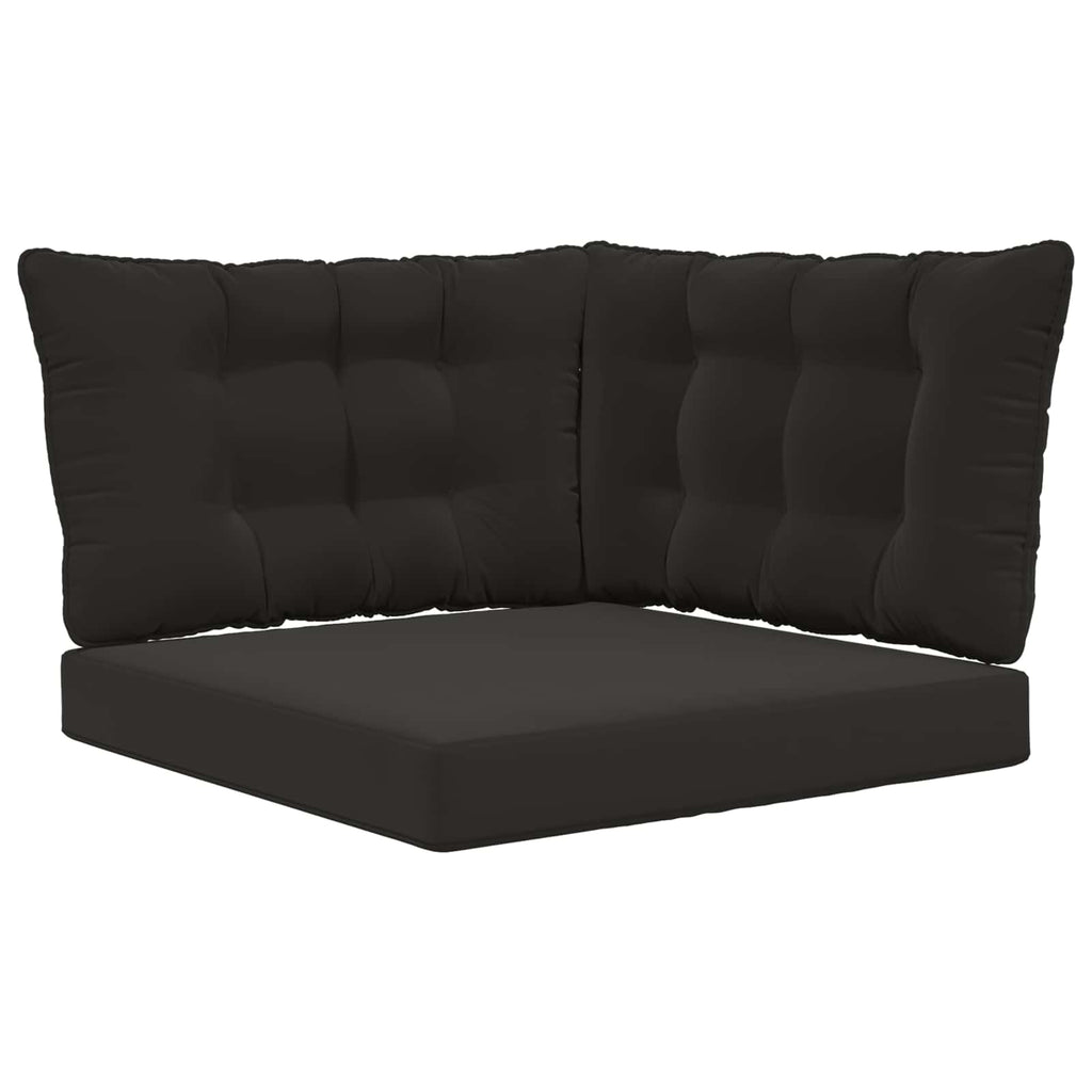 vidaXL Poduszka do sofy na zewnątrz 3 pcs Czarny Poliester