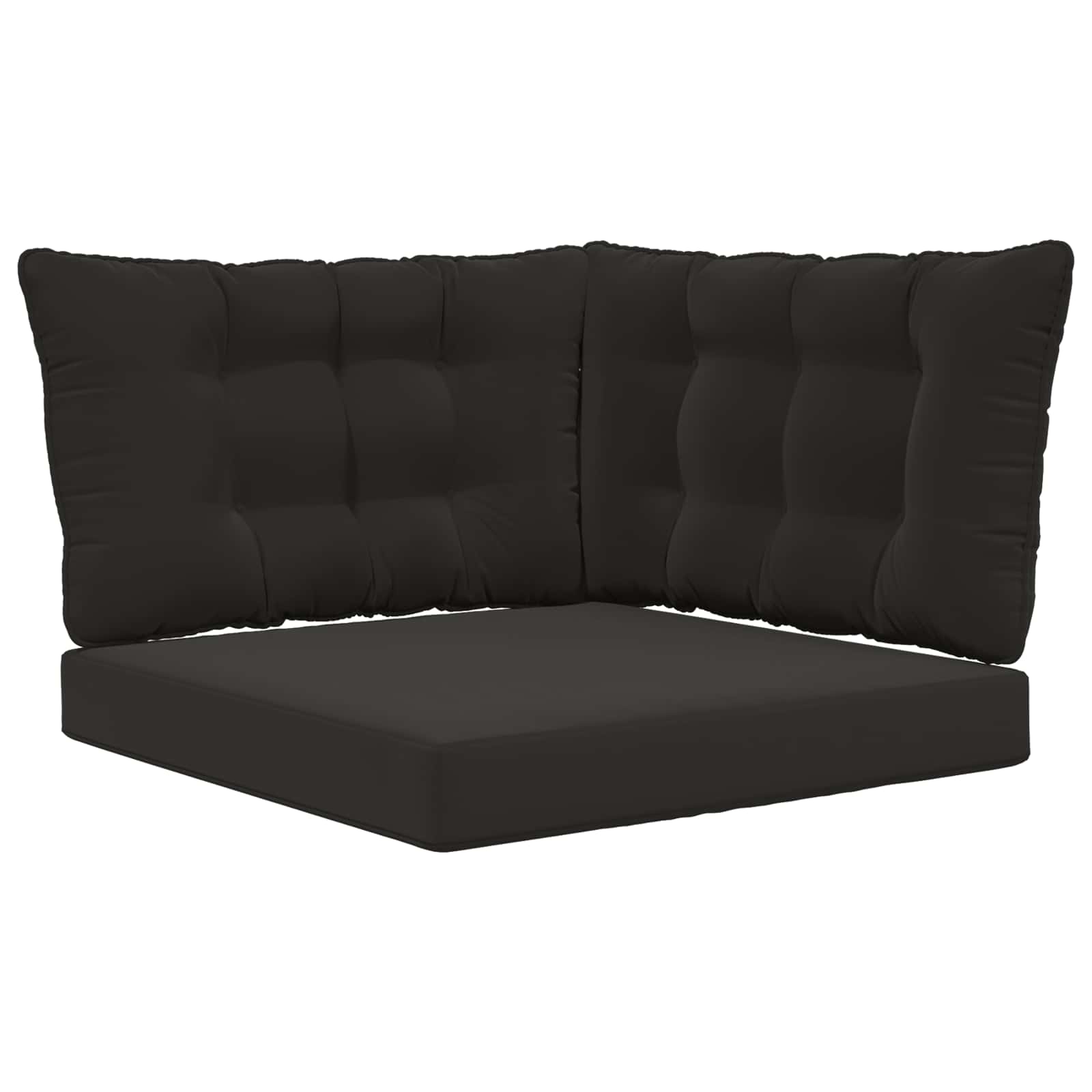 vidaXL Poduszka do sofy na zewnątrz 3 pcs Czarny Poliester