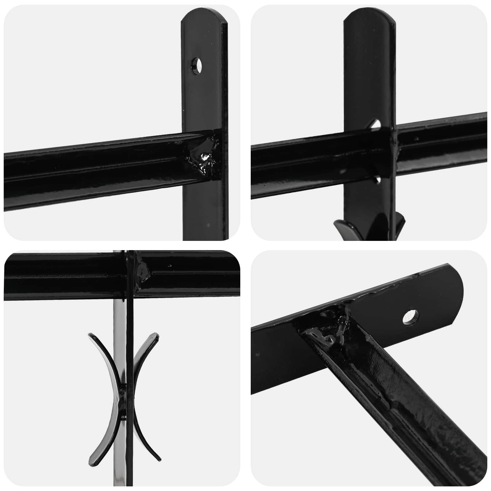 vidaXL Kratka Okienna 76 x 30 cm Stal malowana proszkowo Czarny