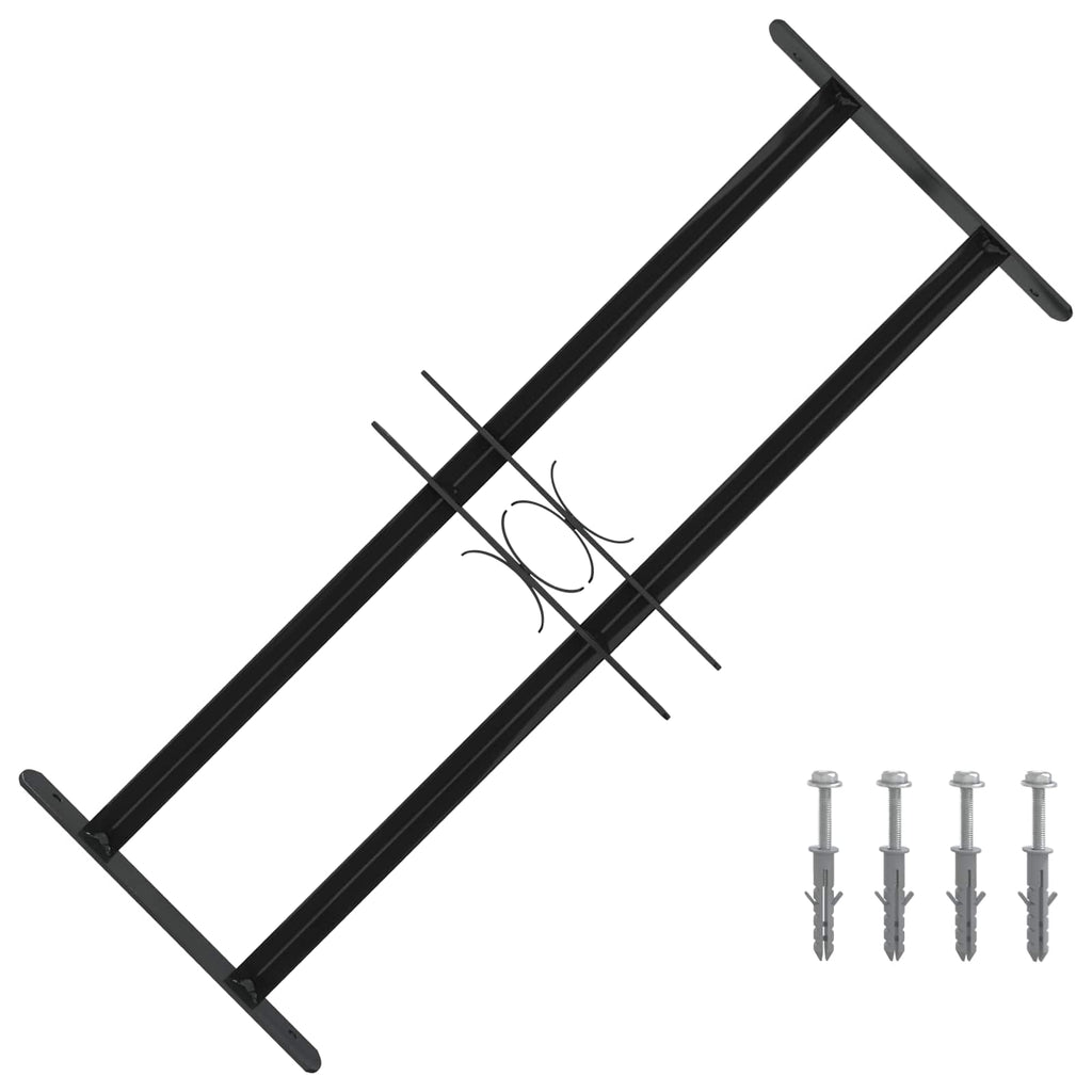 vidaXL Kratka Okienna 76 x 30 cm Stal malowana proszkowo Czarny