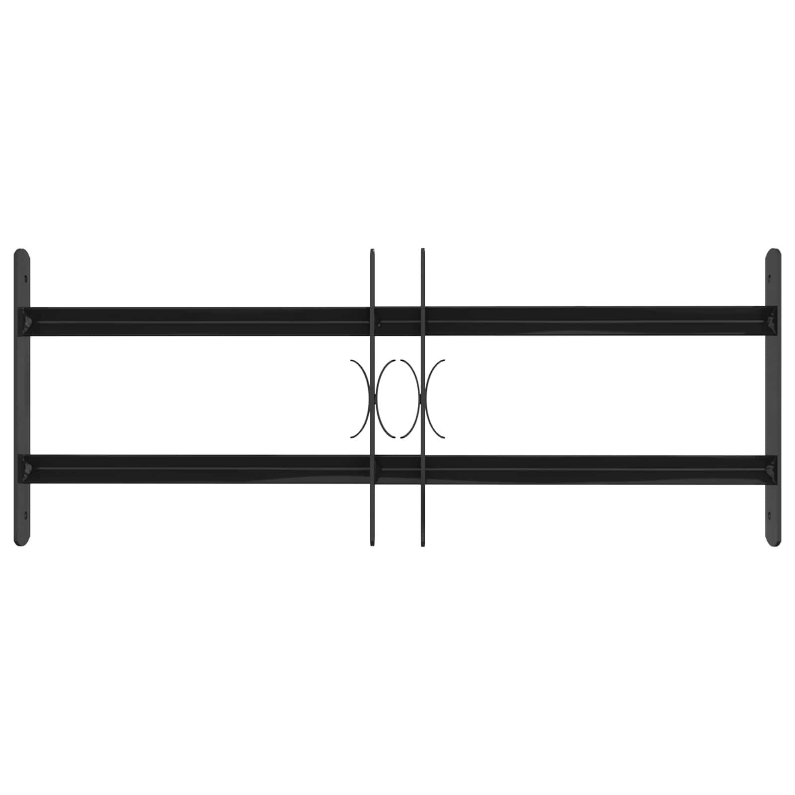 vidaXL Kratka Okienna 76 x 30 cm Stal malowana proszkowo Czarny
