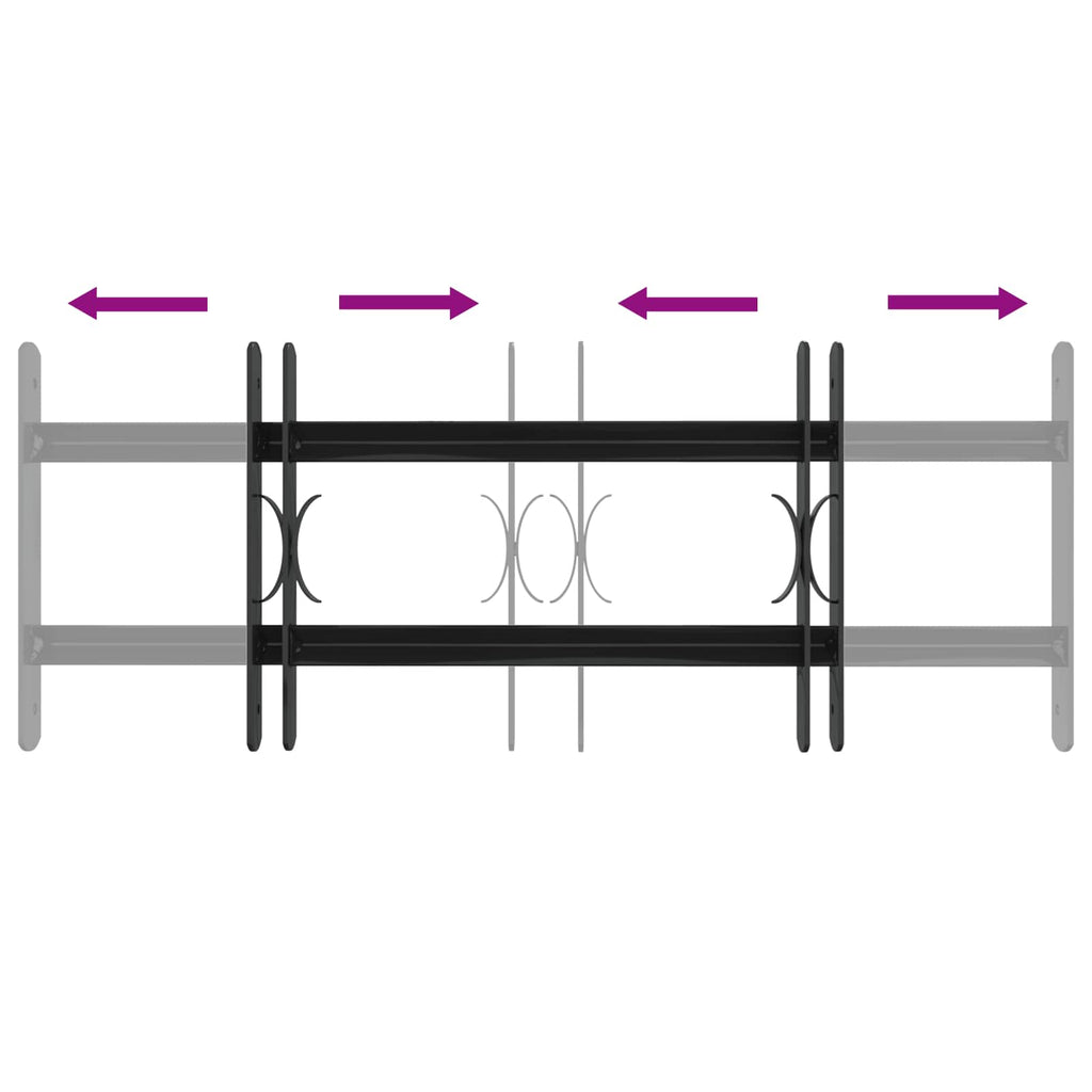vidaXL Kratka Okienna 76 x 30 cm Stal malowana proszkowo Czarny